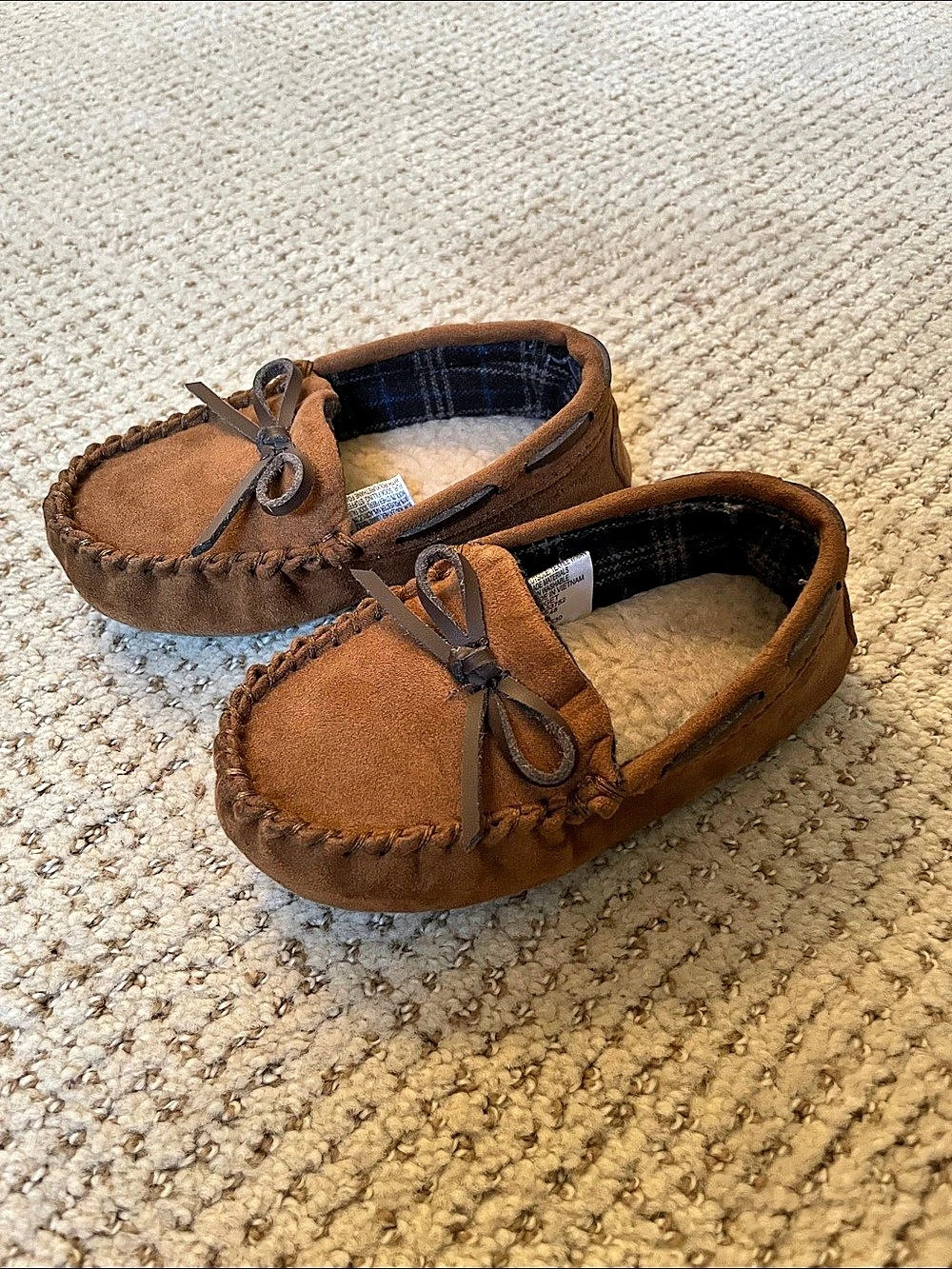 Cat & Jack Toddler Brown Moccasin Slippers